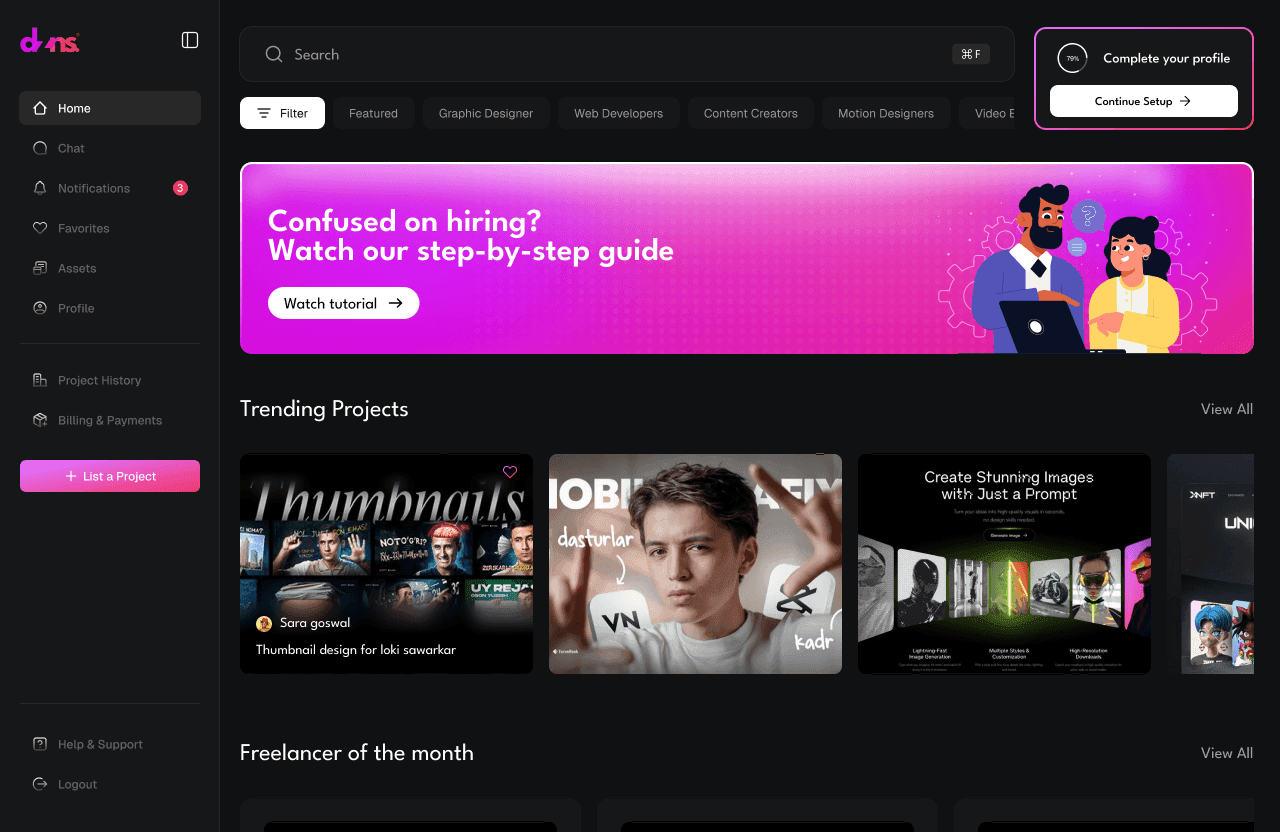 dzns Freelance Marketplace